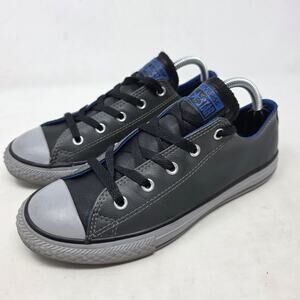Converse Chuck Taylor All Star Low Black Blue Stitch Youth 4